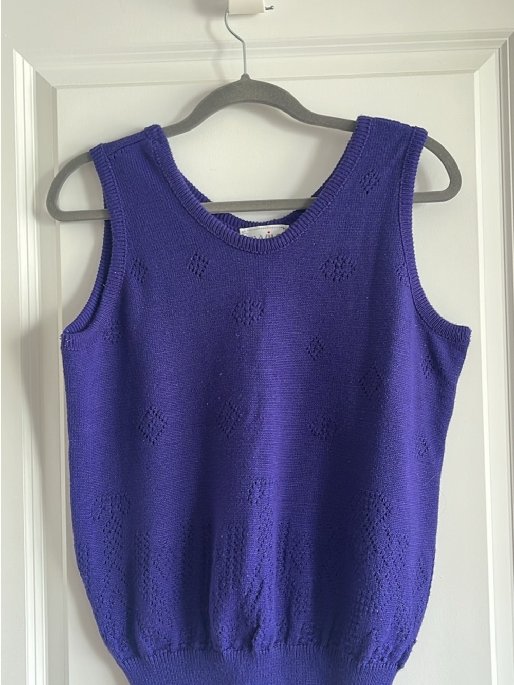 twik Purple Knit Sleeveless Tank Top